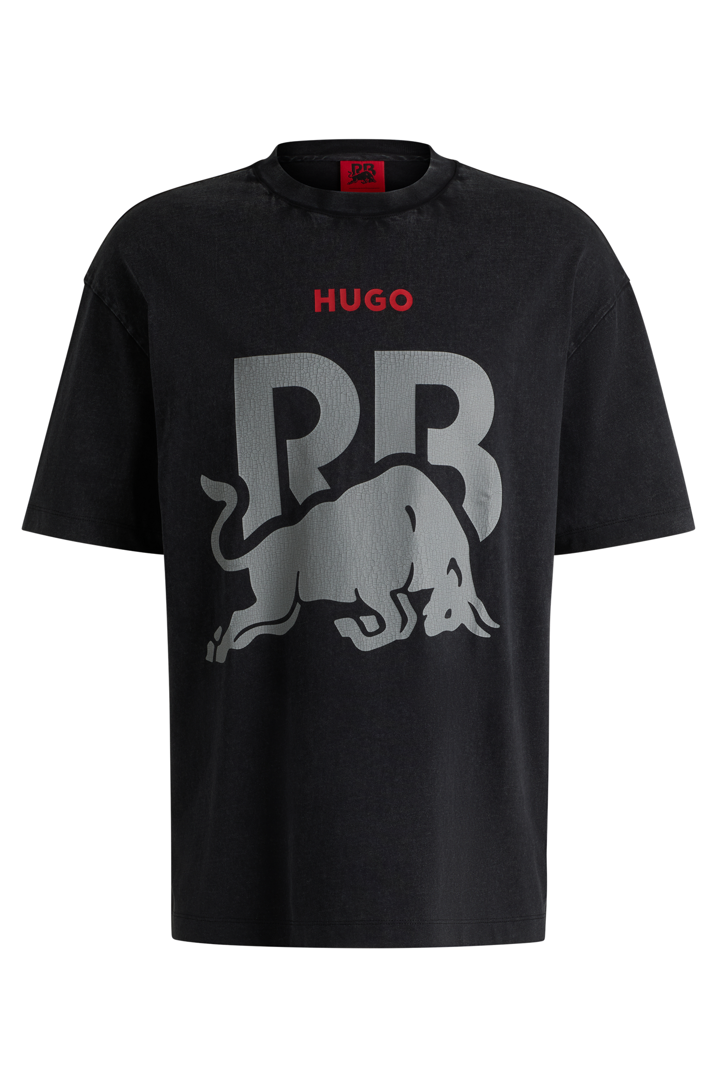 Visa Cash App RB F1 Team Hugo Boss Mens Fanwear Black Washed T-shirt