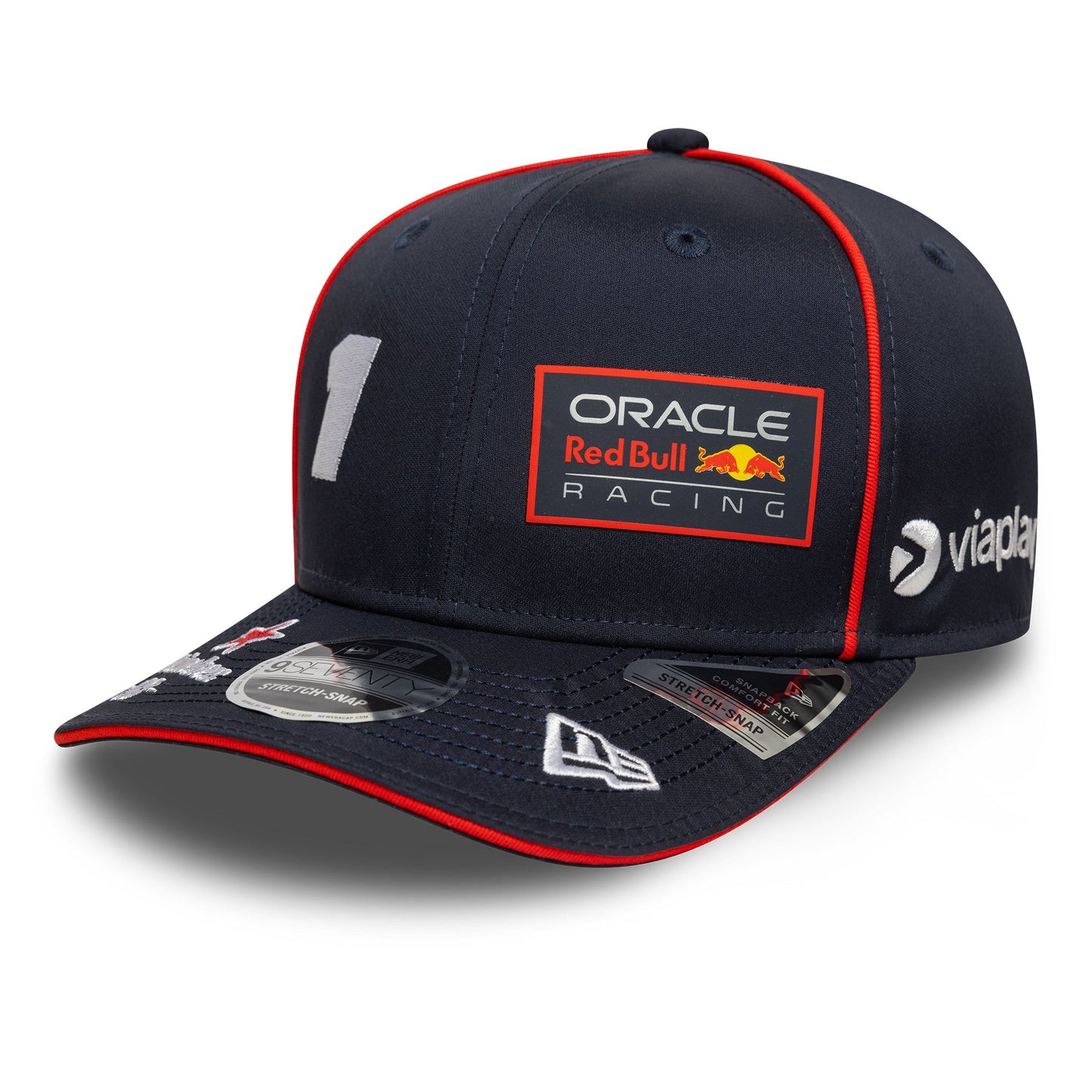 Cappellino unisex New Era Max Verstappen 9Seventy Stretch Snap, blu scuro, modello Oracle Red Bull Racing F1 Team, 2025
