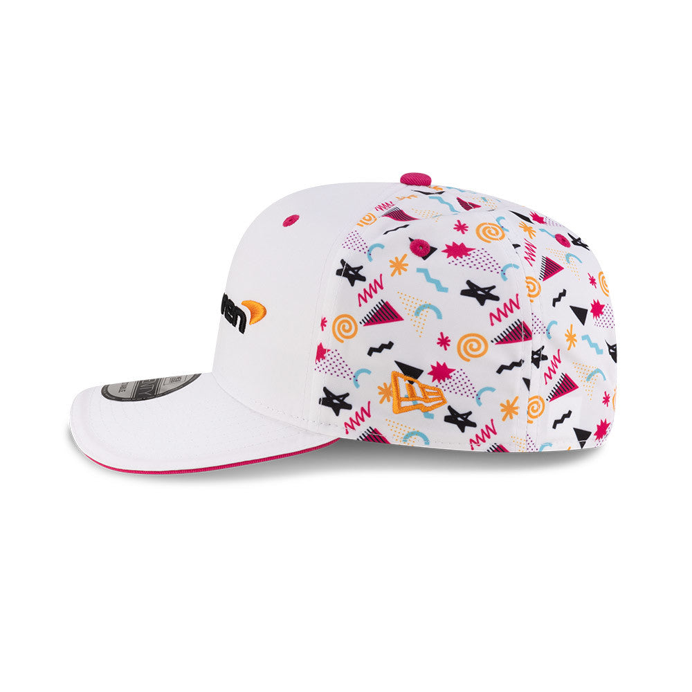 McLaren F1 Team New Era Unisex Miami 9Seventy Stretch Snap White Hat 2025