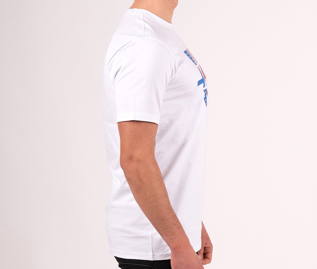 Maglietta bianca da uomo Haas F1 Team Stars and Stripes USA