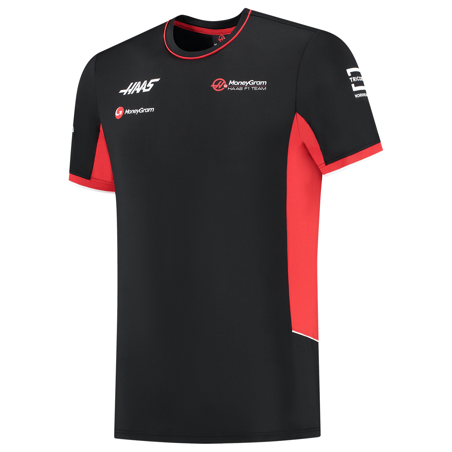 T-shirt nera aderente da uomo Haas F1 Team