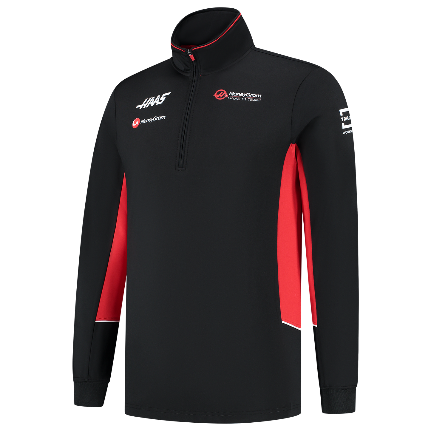 Maglione nero con cerniera da uomo Haas F1 Team