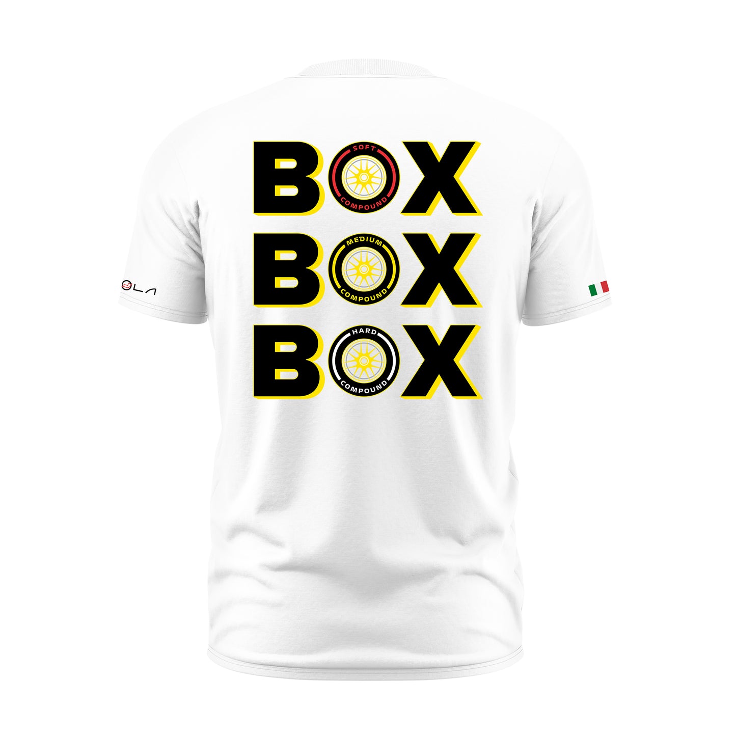 Imola Circuit Box Box Box Men's White Pocket T-Shirt
