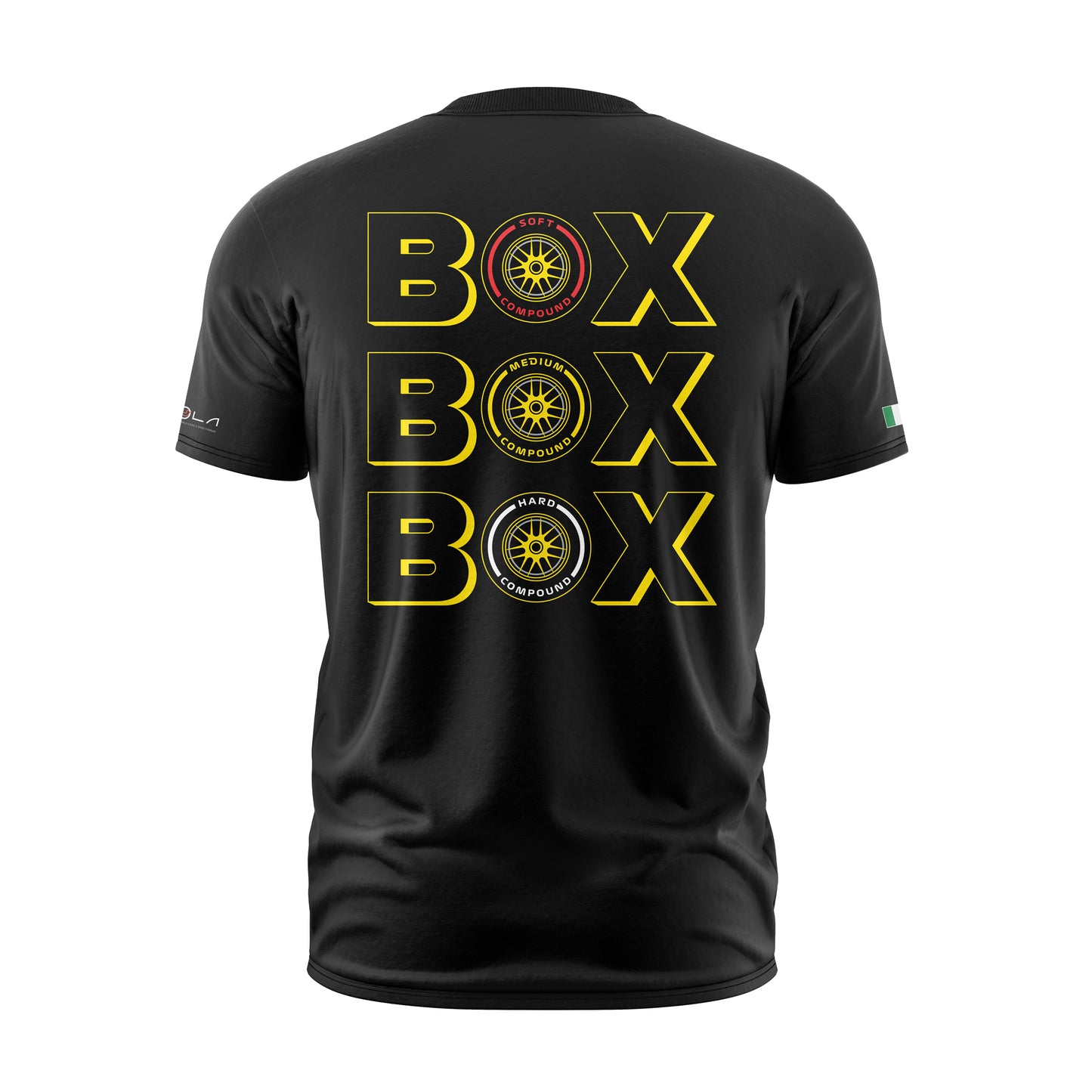 Imola Circuit Box Box Box Men's Black Pocket T-Shirt