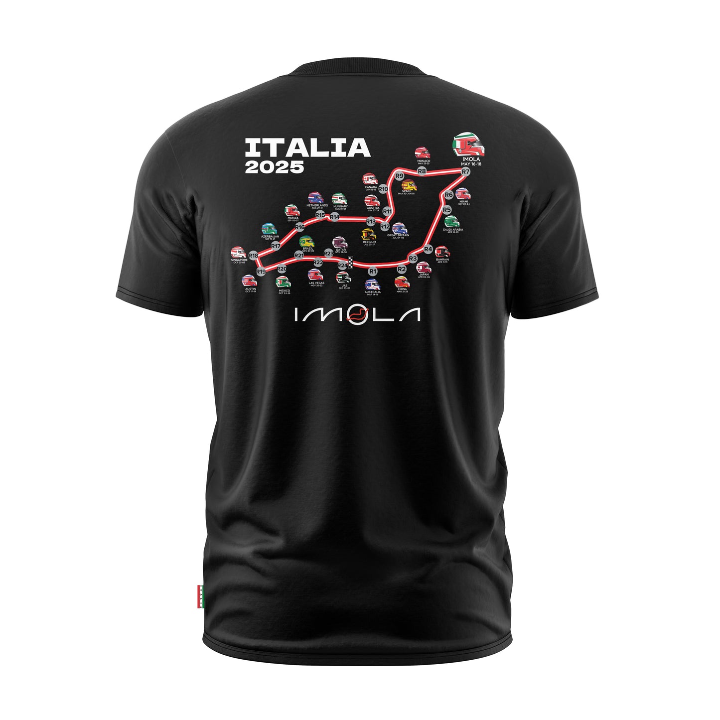 Imola Circuit Formula 1 Race Schedule 2025 Men's Black T-Shirt