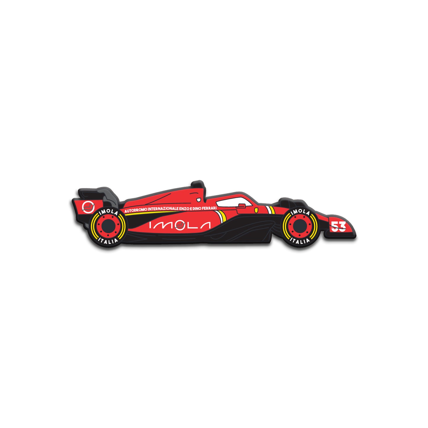 Imola Circuit Racing Car Red Magnet