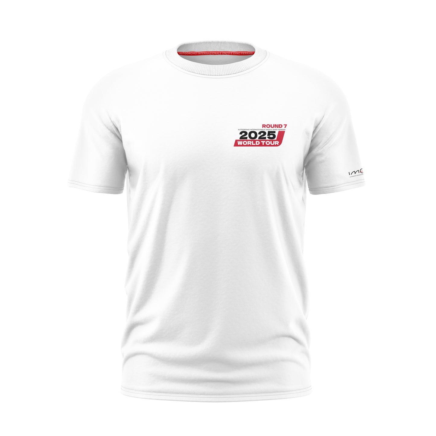 T-shirt bianca da uomo Imola Circuit 2025 World Tour Round 7