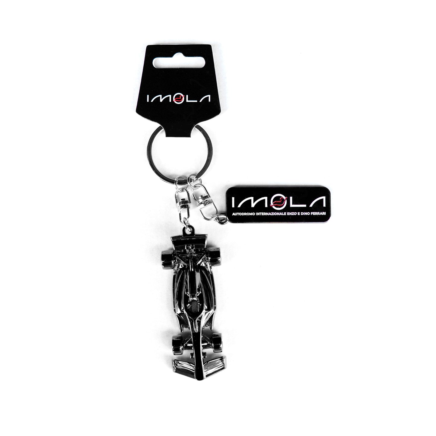 Imola Circuit Racing Car Black Carbon Keyring