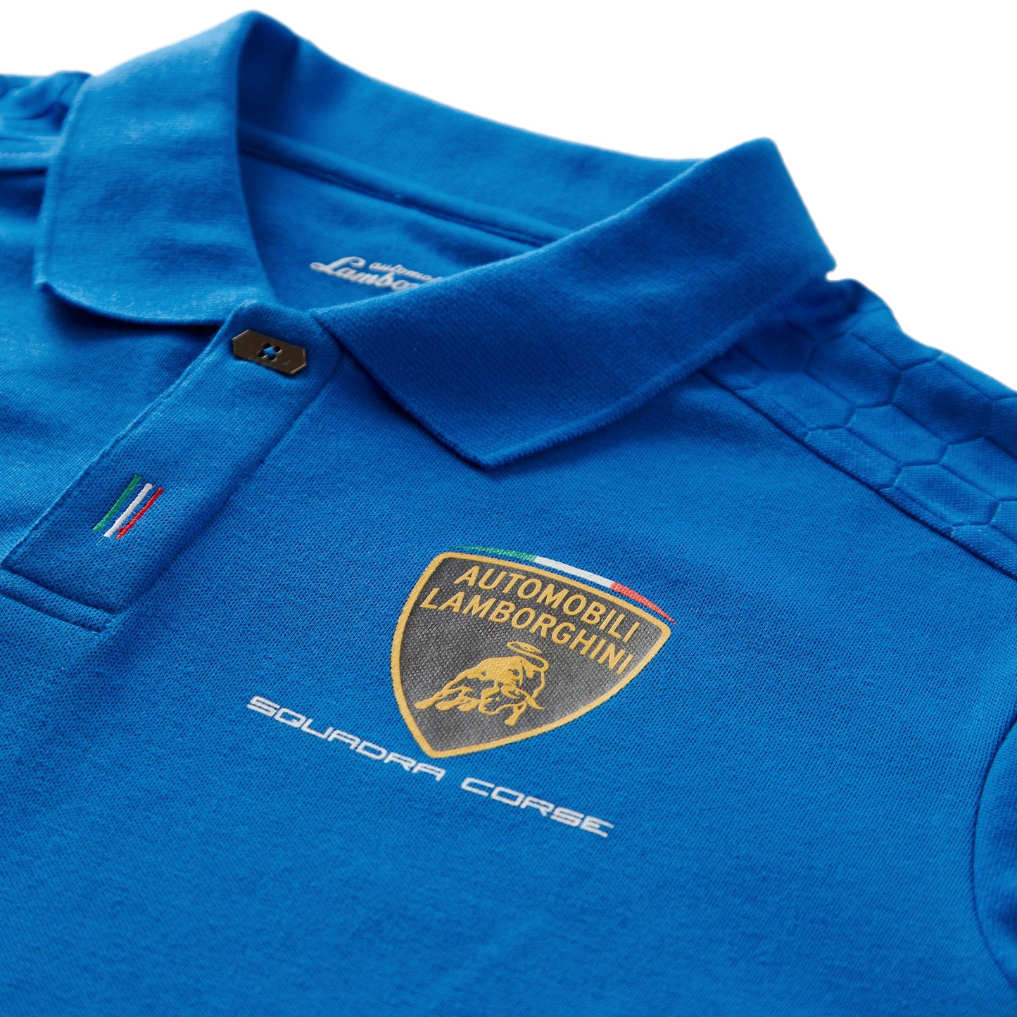 Polo da viaggio blu da uomo Automobili Lamborghini