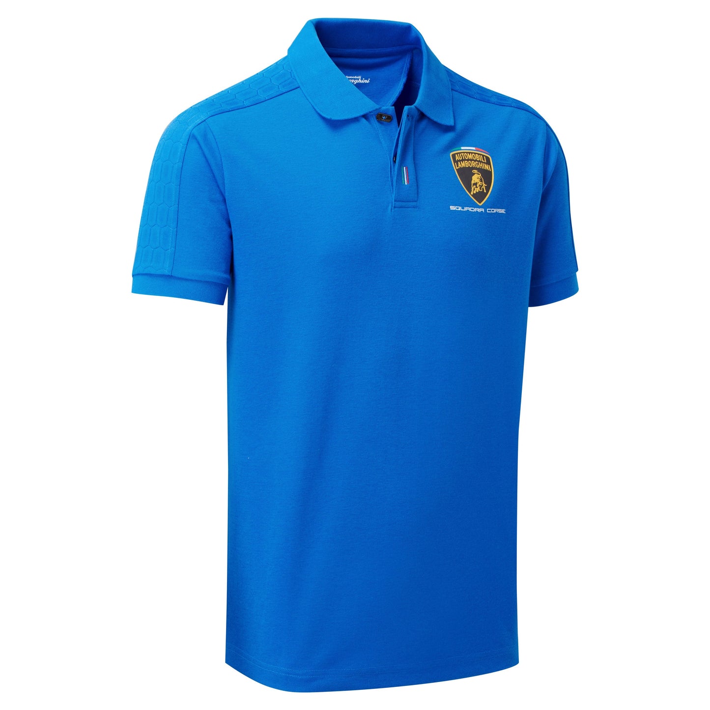 Polo da viaggio blu da uomo Automobili Lamborghini