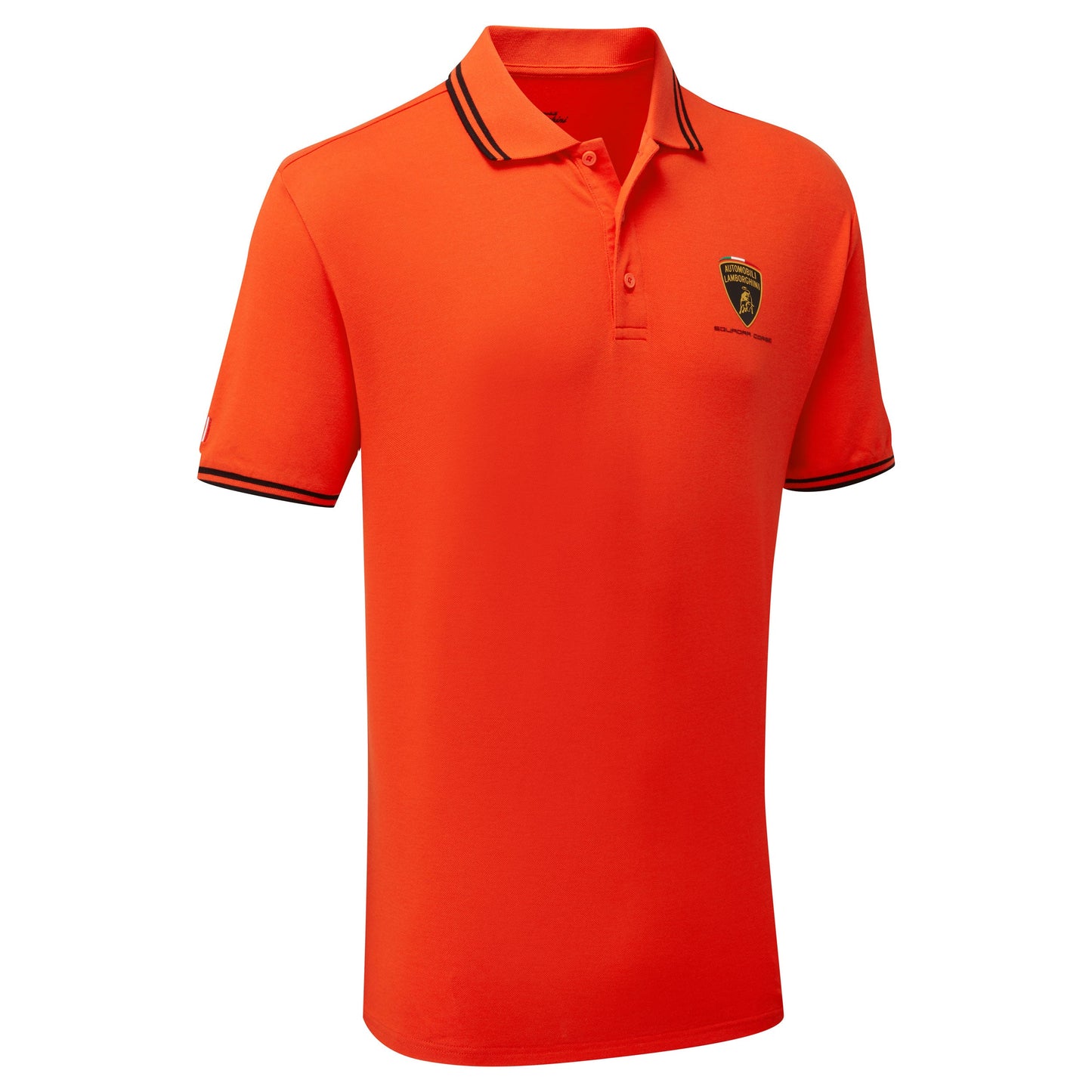 Automobili Lamborghini Squadra Corse Men's Orange Travel Polo Shirt