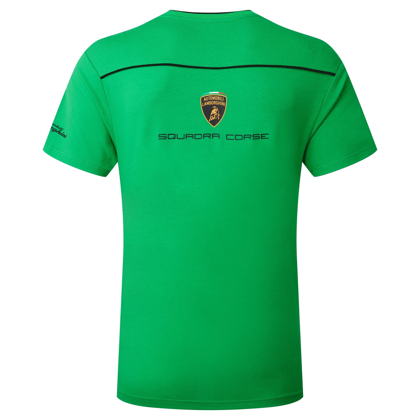T-shirt verde da viaggio da uomo Automobili Lamborghini Squadra Corse