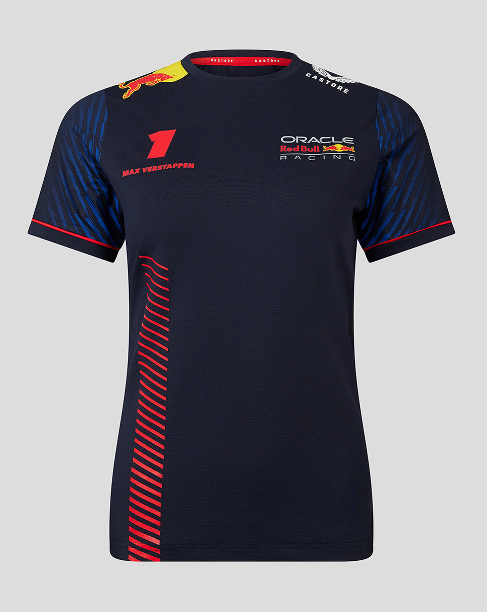 Oracle Red Bull Racing F1 Driver Max Verstappen T-shirt da donna blu cielo notturno