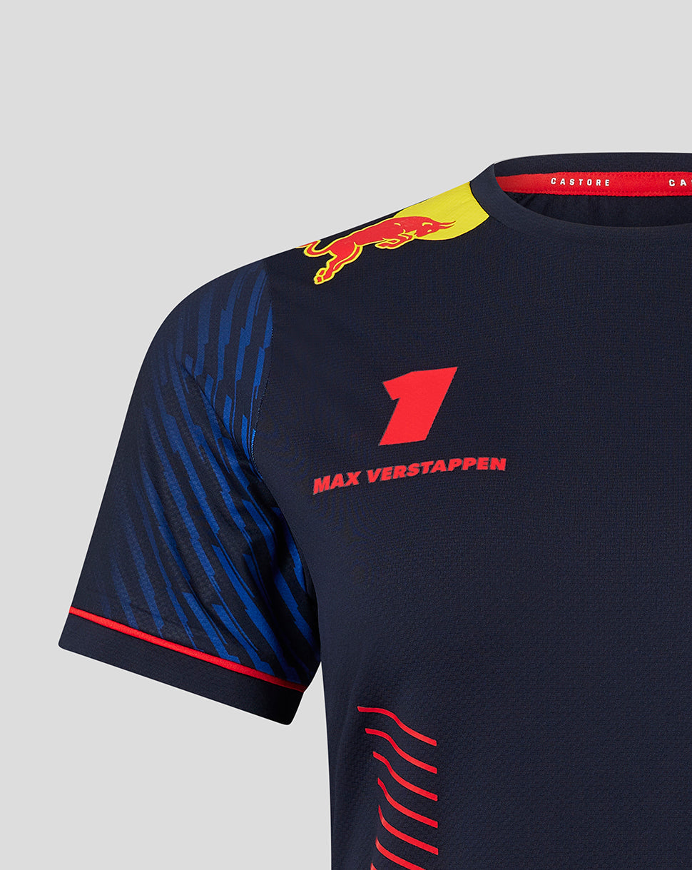 Oracle Red Bull Racing F1 Driver Max Verstappen T-shirt da donna blu cielo notturno