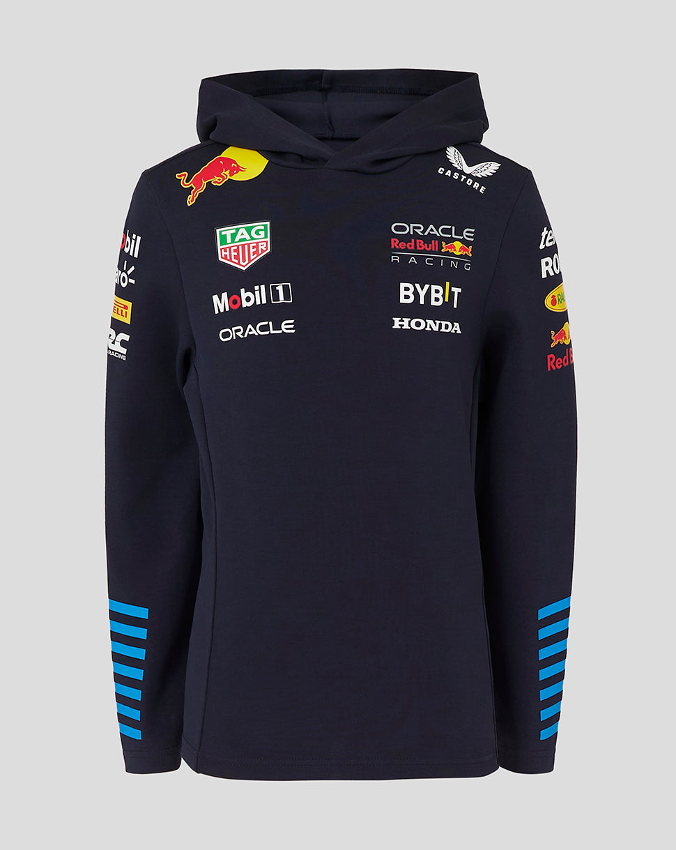 Felpa con cappuccio Red Bull Racing F1 Juniors Replica Pullover a maniche lunghe Night Sky Blue