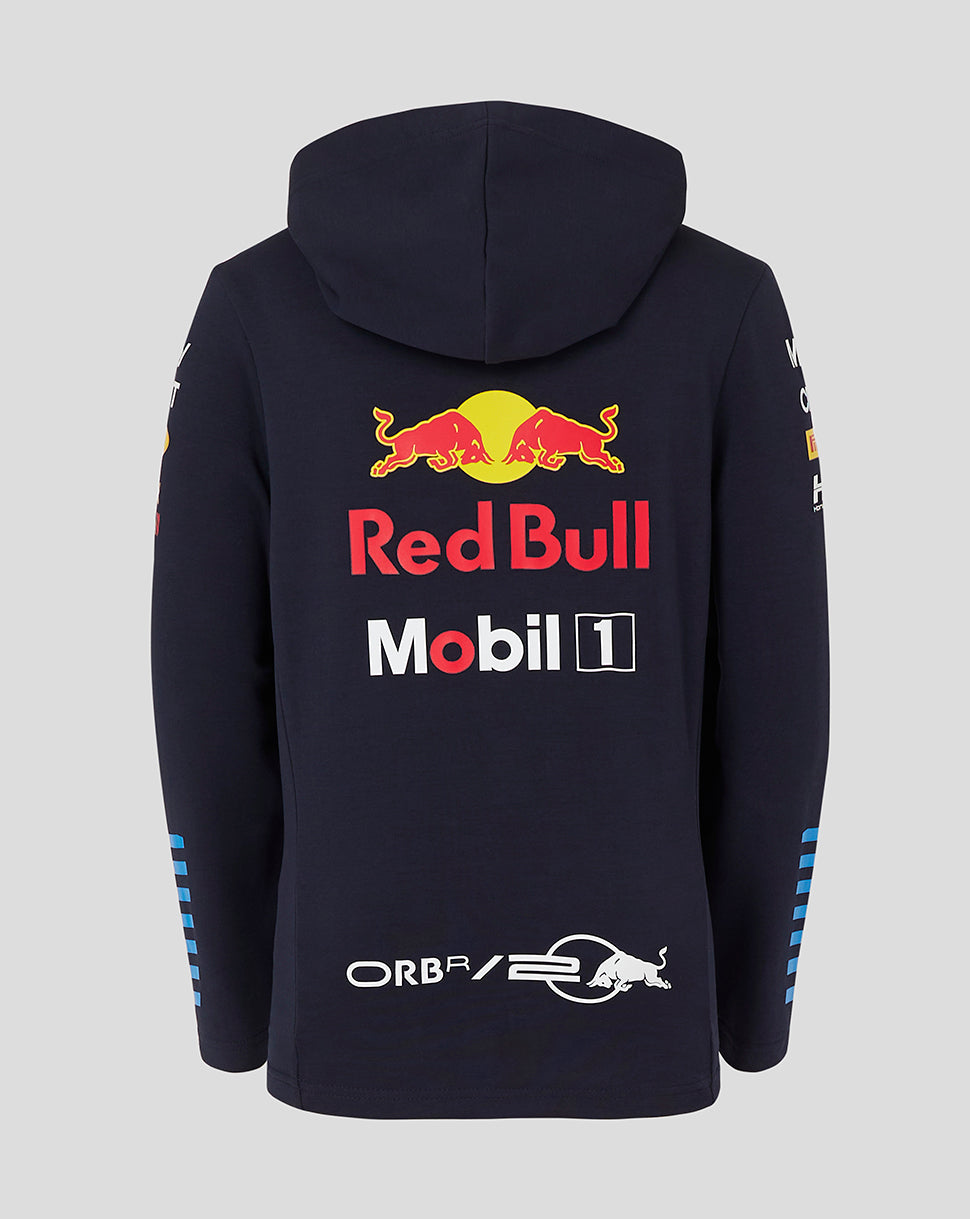 Felpa con cappuccio Red Bull Racing F1 Juniors Replica Pullover a maniche lunghe Night Sky Blue