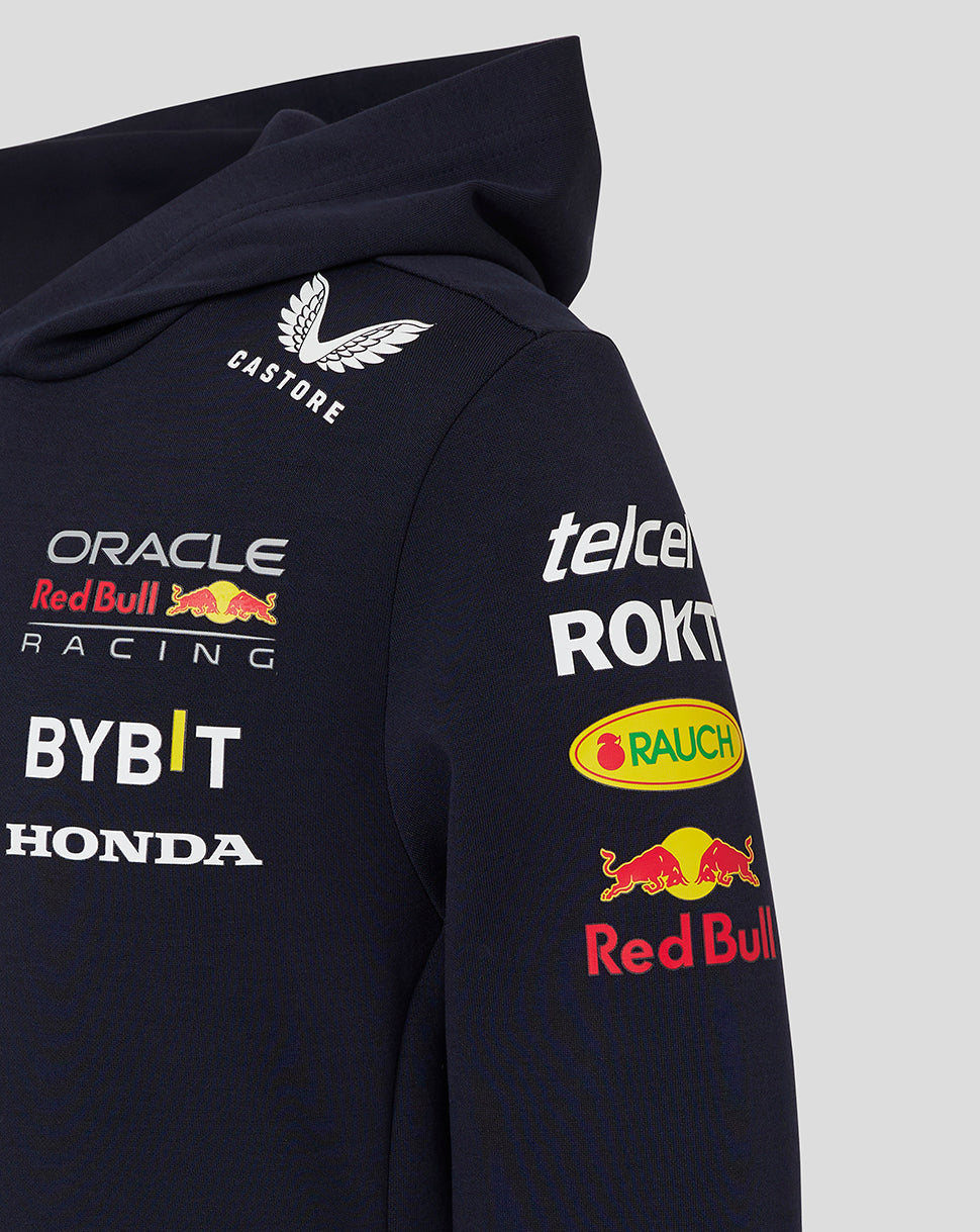 Felpa con cappuccio Red Bull Racing F1 Juniors Replica Pullover a maniche lunghe Night Sky Blue