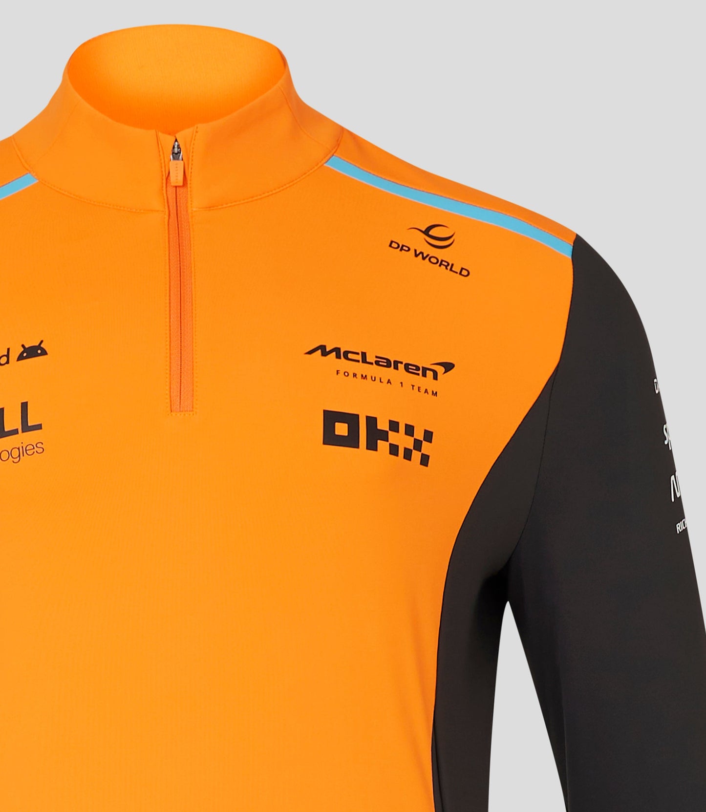McLaren Racing F1 Team Mens Long Sleeve Quarter Zip Autumn Glory/Phantom Top