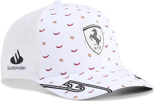 Scuderia Ferrari F1 Team Unisex Driver Carlos Sainz Special Edition Cappello Bianco