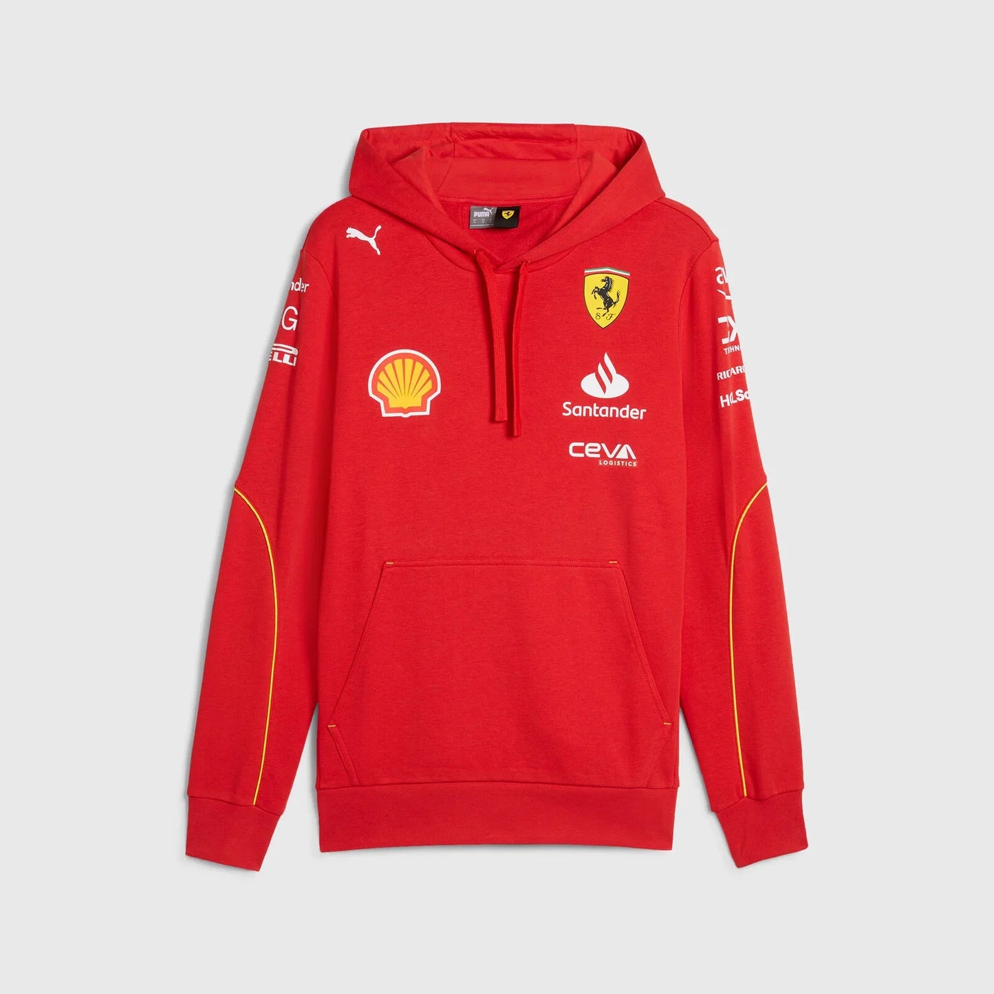 Scuderia Ferrari F1 Mens Team Felpa con cappuccio rossa 2024