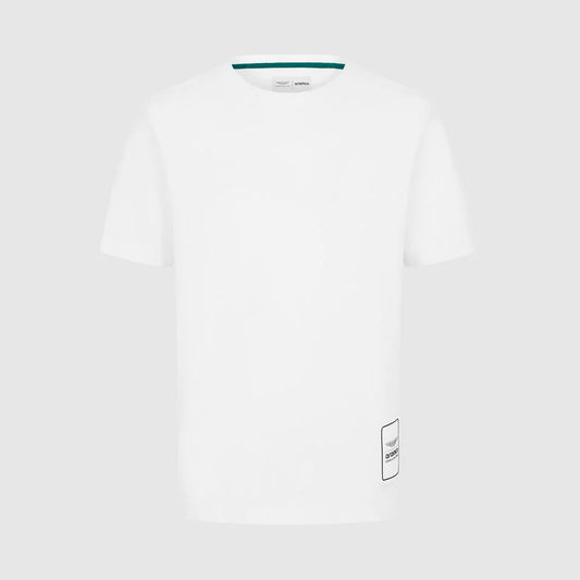 Aston Martin F1 Team T-shirt bianca con logo da uomo