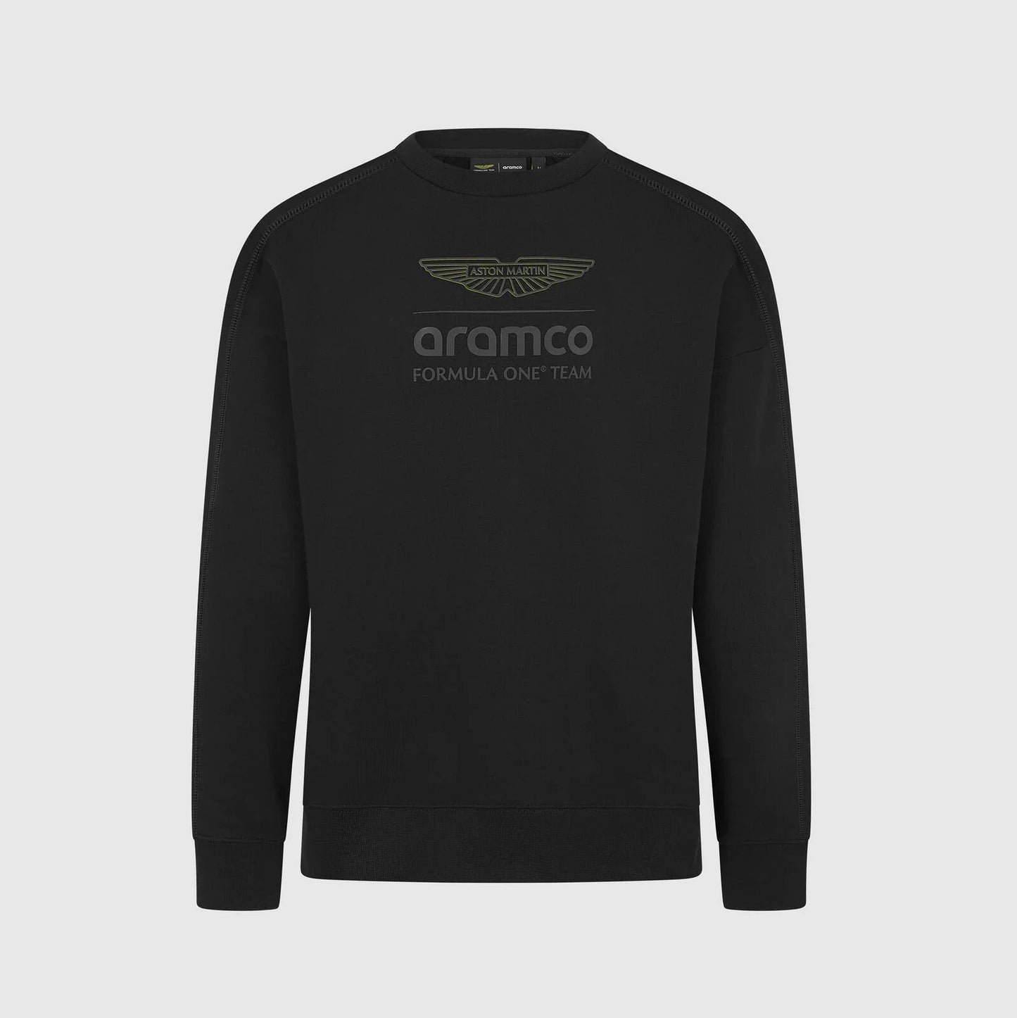 Felpa nera con logo Stealth da uomo Aston Martin F1 Team