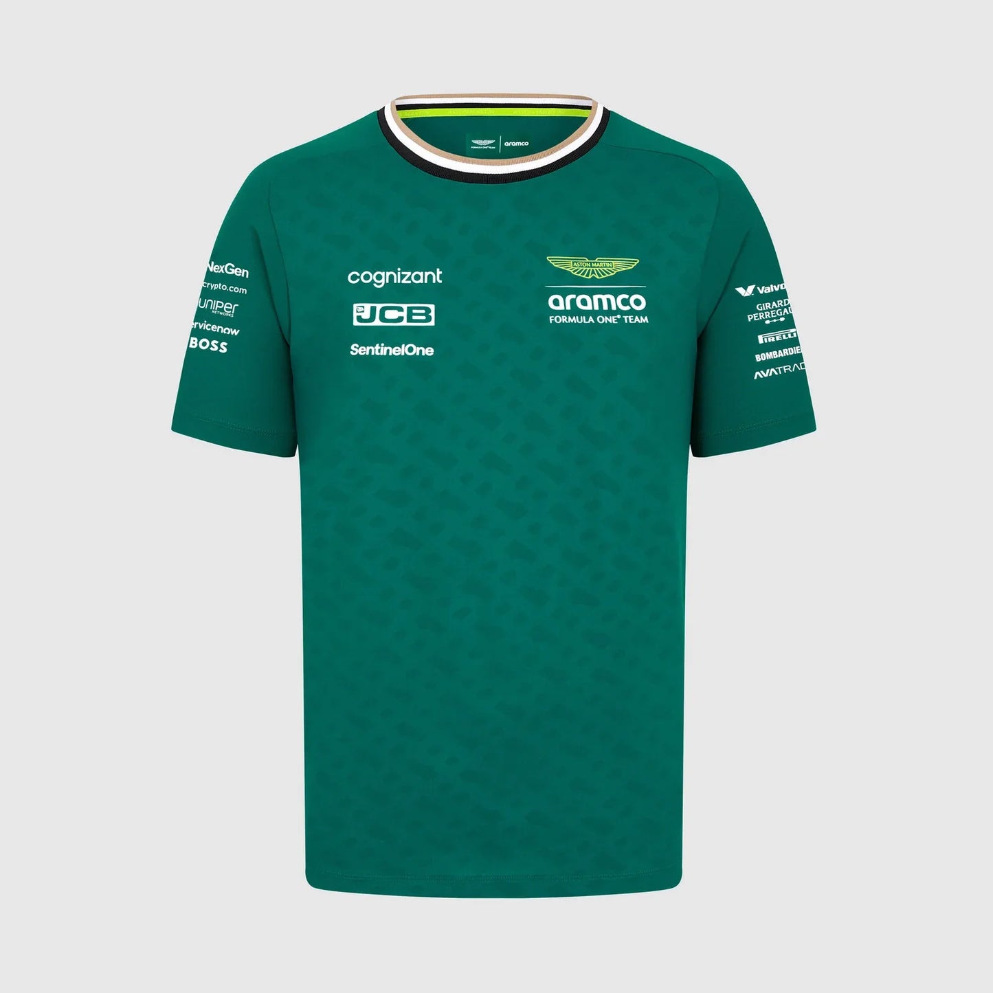 Aston Martin F1 Team Uomo Pilota Fernando Alonso Pilota Maglietta Verde 2024