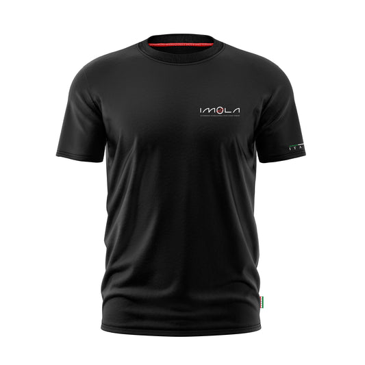 T-shirt nera da uomo con logo del circuito di Imola 