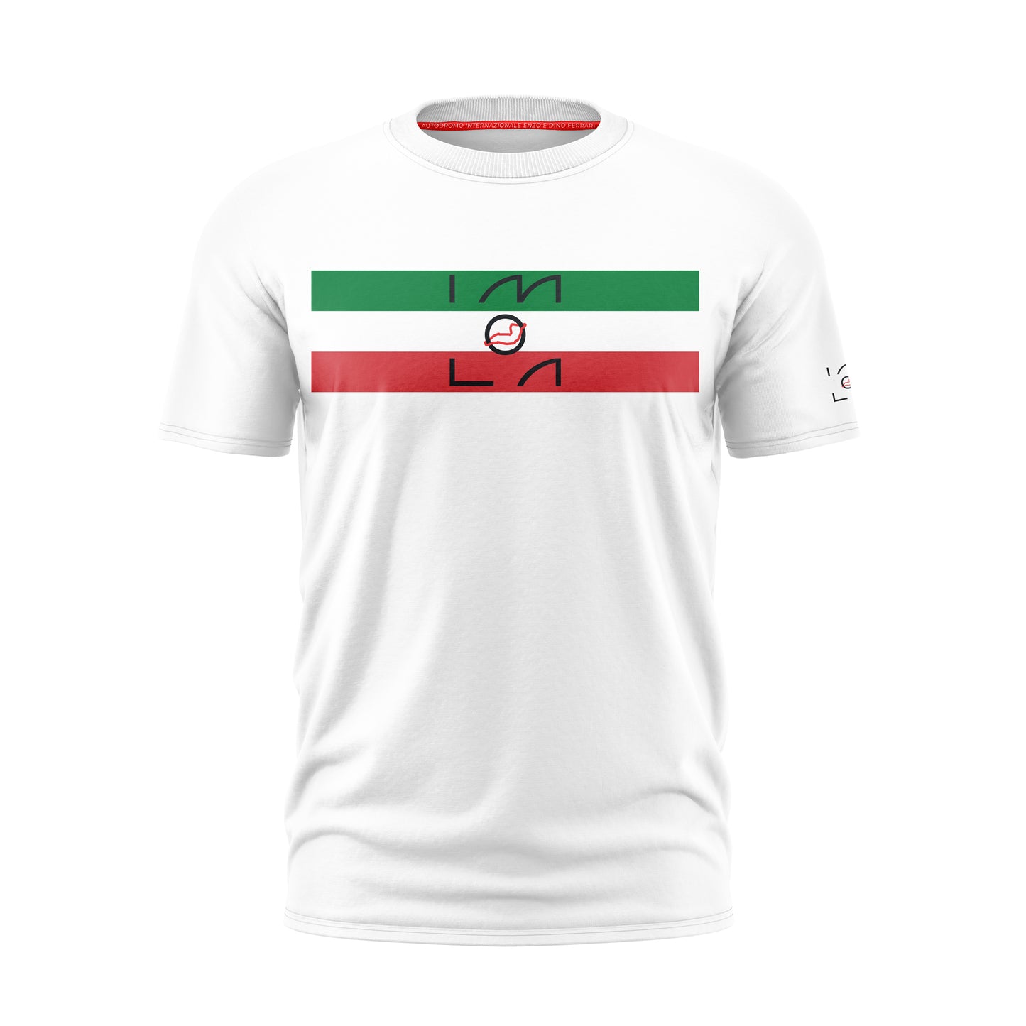 T-shirt bianca da uomo Imola Circuit Racing Car Evolution 