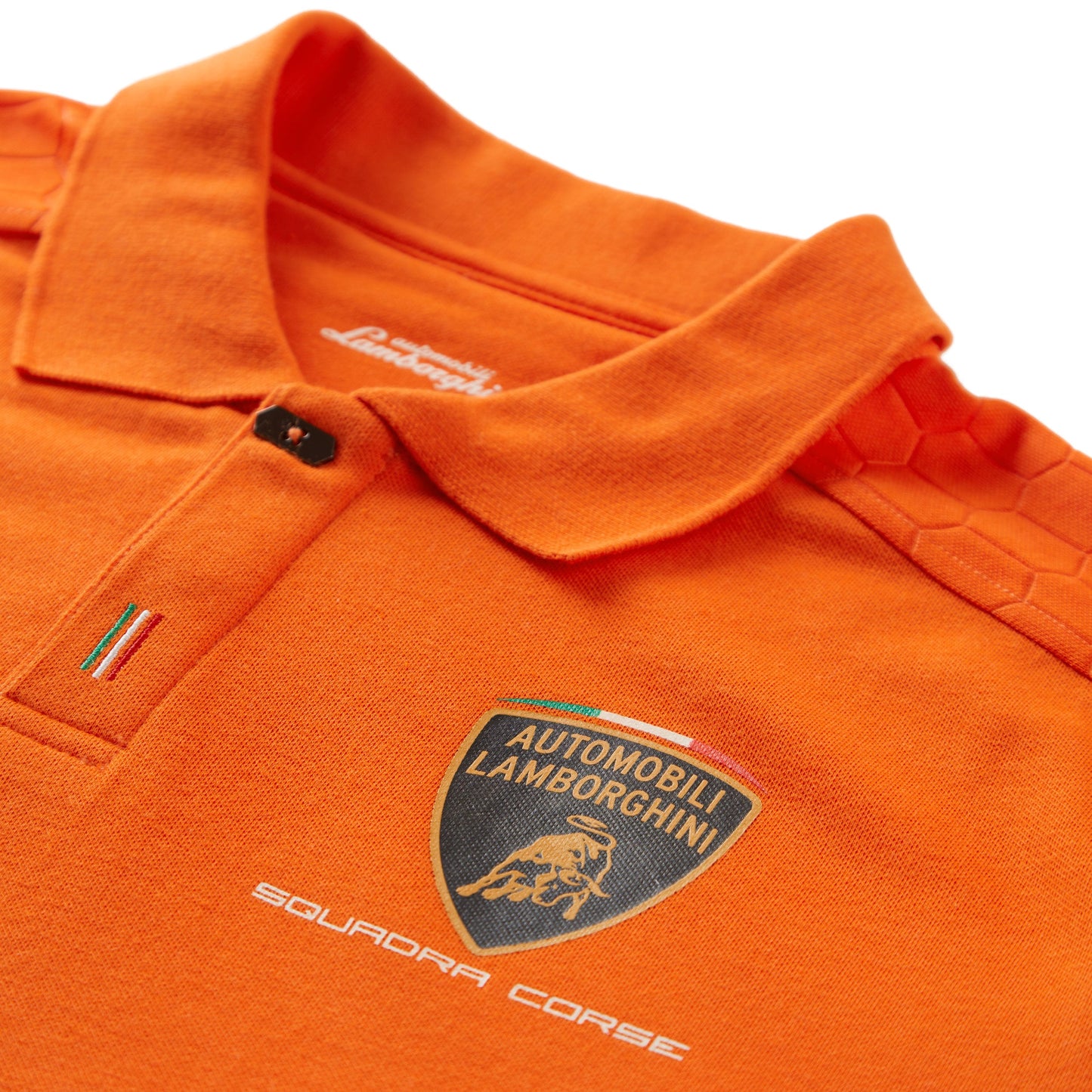 Polo da viaggio arancione da uomo Automobili Lamborghini