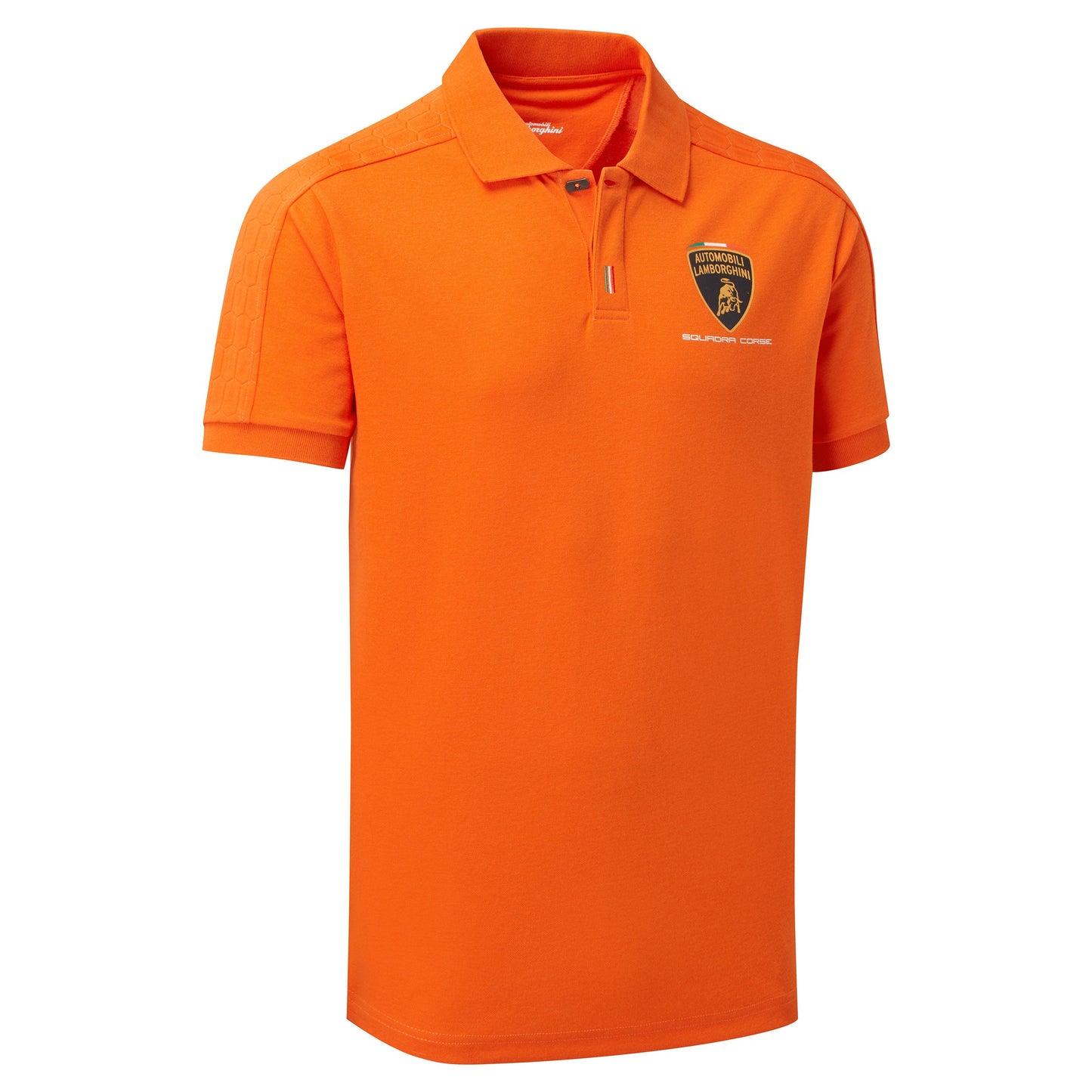 Polo da viaggio arancione da uomo Automobili Lamborghini