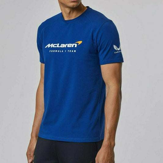 Maglietta blu lifestyle da uomo della squadra ufficiale McLaren F1