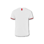 T-Shirt Bianca con inserto pattern Autodromo in rosso