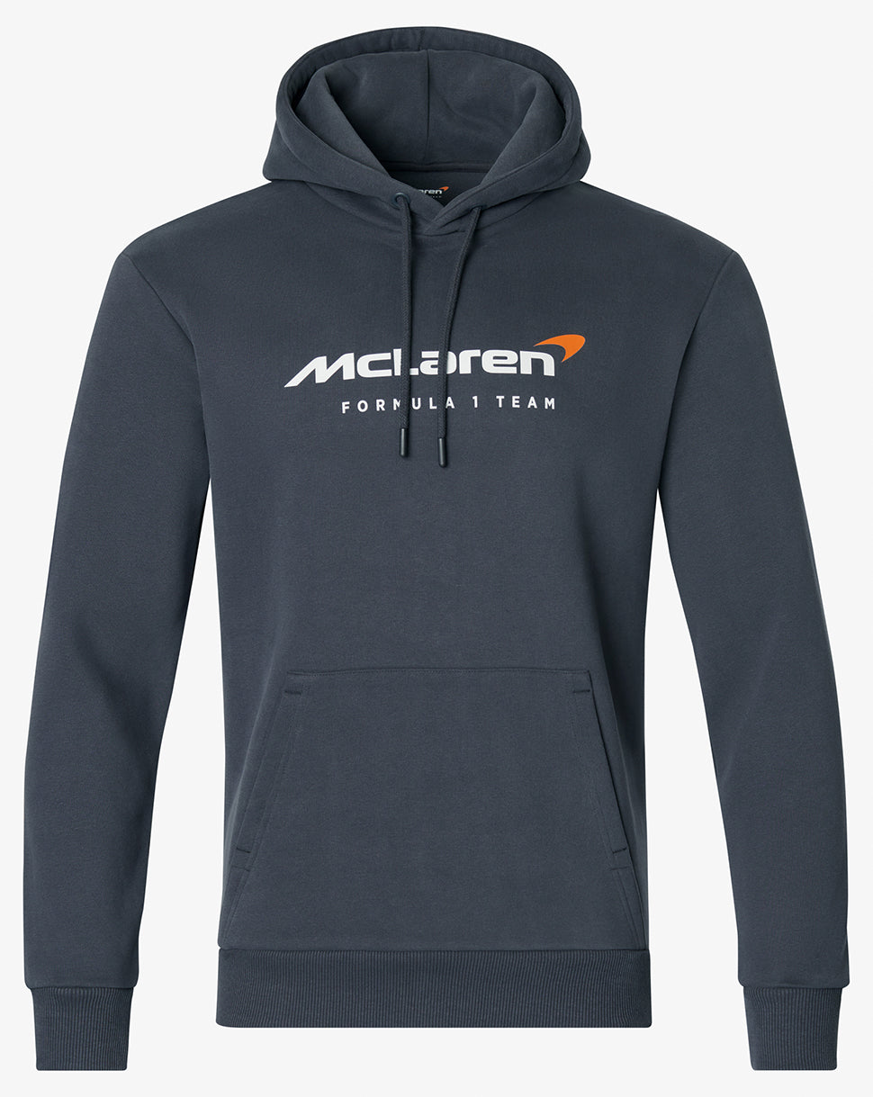 Felpa con cappuccio McLaren F1 Official Team Mens Team Core Essentials Cloud Blue / Papaya / Phantom / Nero